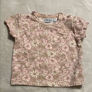 Pink Floral Short Sleeve Tee for Kids